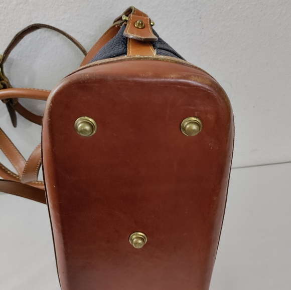 Dooney & Bourke Vintage Norfolk AWL Navy Blue Dome Satchel - Picture 8 of 13